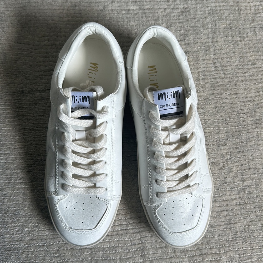 CAITLYN LACE UP SNEAKERS - WHITE - Picture 6 of 7